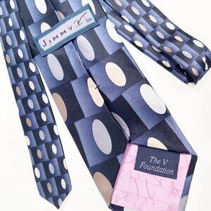 JIMMY V - The V Foundation - 100% Imported Fabric - Blues, Creme & Gray